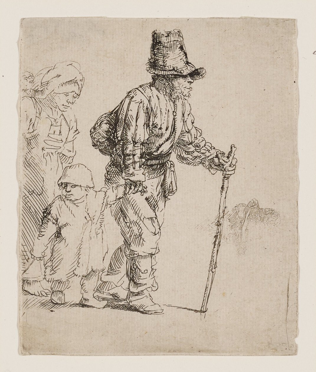 En bondefamilie på vandring av Rembrandt van Rijn