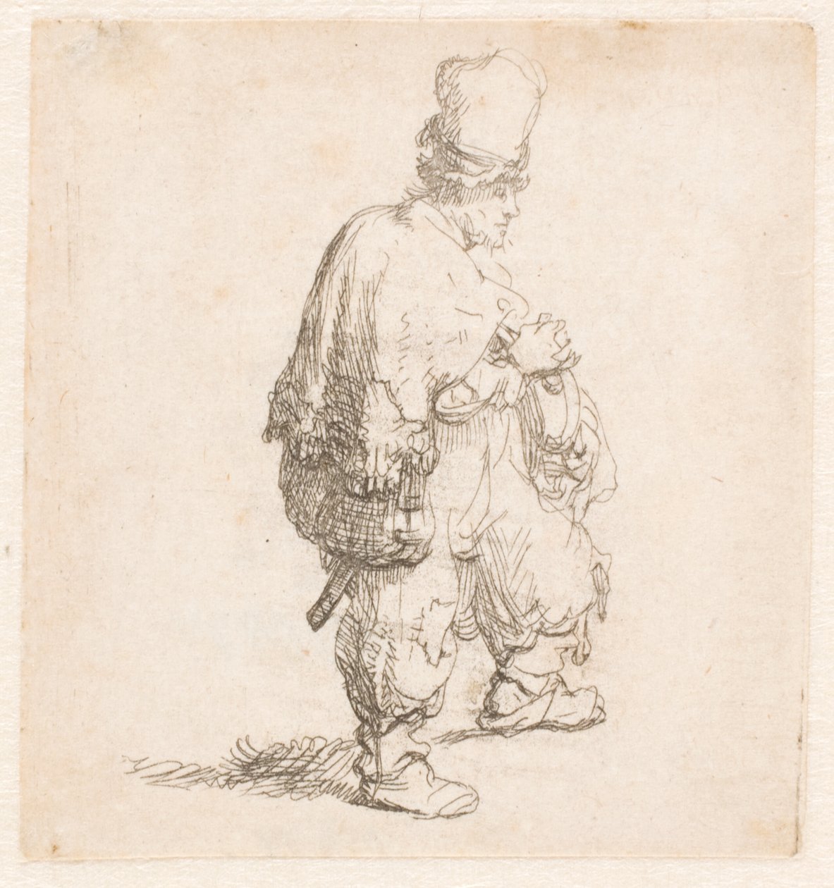 Polander stående med armene i kors av Rembrandt van Rijn