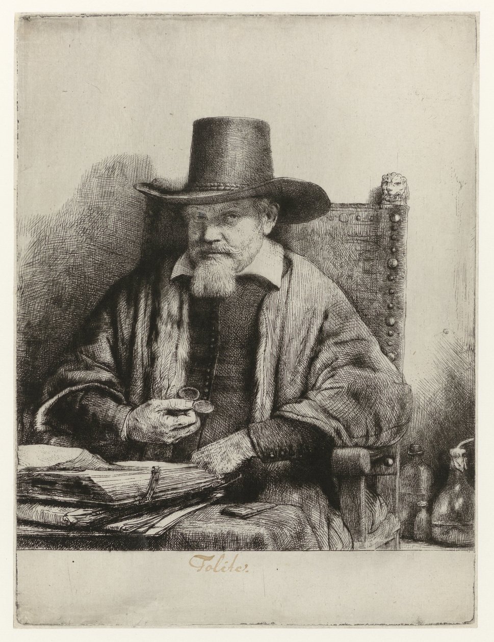 Portrett av Arnold Tholinx Arnout Tholinx, inspektør av Rembrandt van Rijn