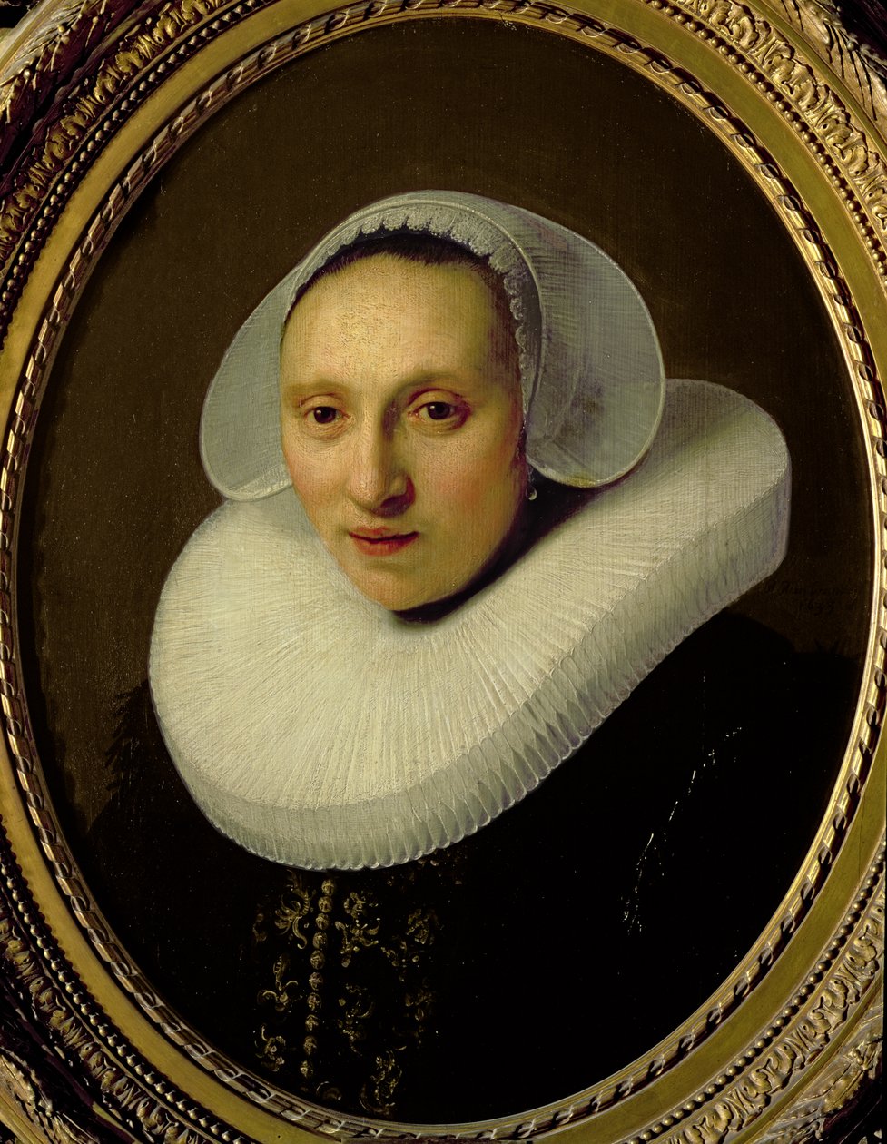 Portrett av Cornelia Pronck, kone til Albert Cuyper, i en alder av 33, 1633 av Rembrandt van Rijn