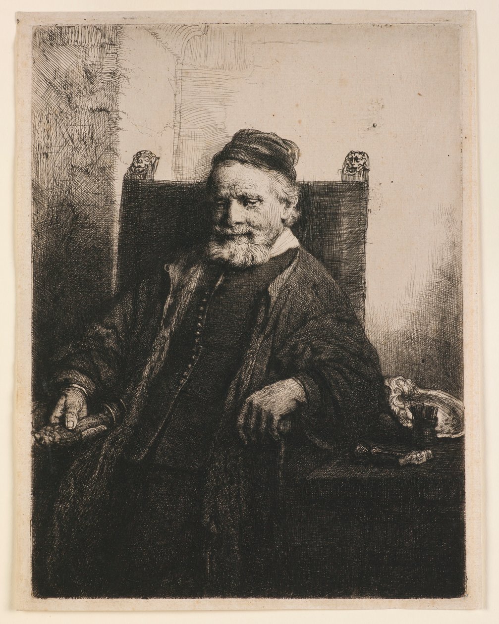 Portrett av Jan Lutma av Rembrandt van Rijn