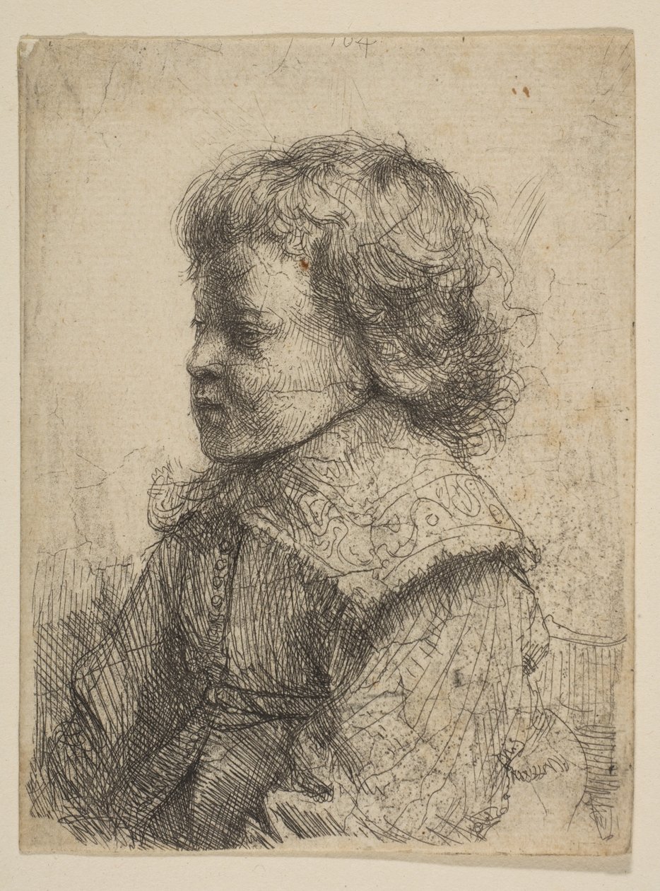 Portrett av en gutt, i profil, 1641. av Rembrandt van Rijn