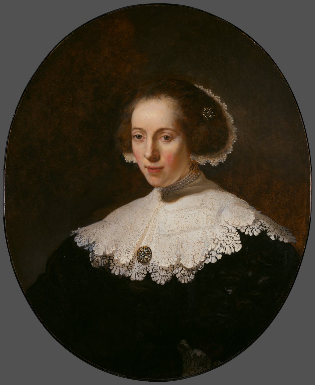Portrett av en kvinne, ca. 1632-35 av Rembrandt van Rijn