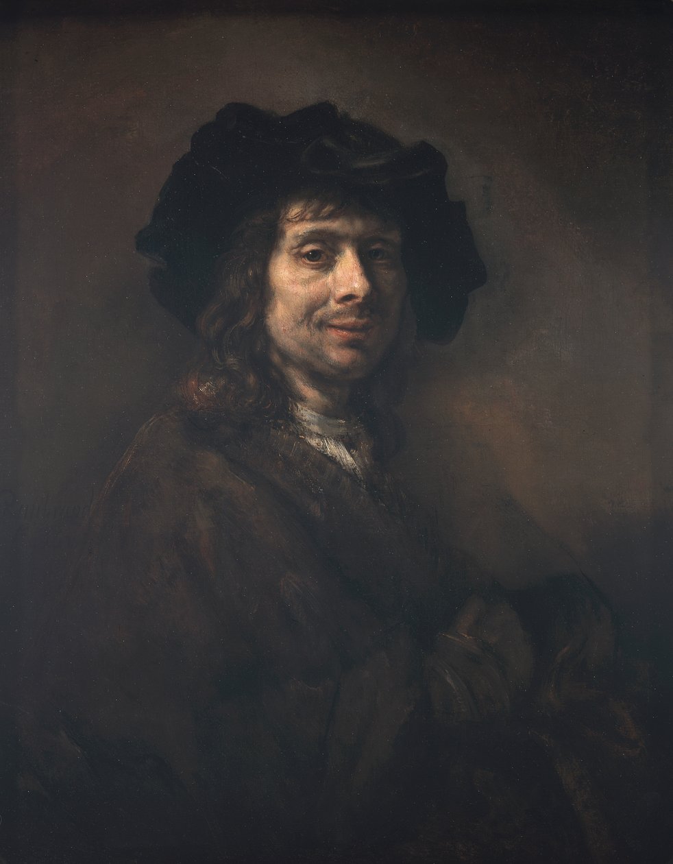 Portrett av en ung mann (kanskje en kunstner) av Rembrandt van Rijn
