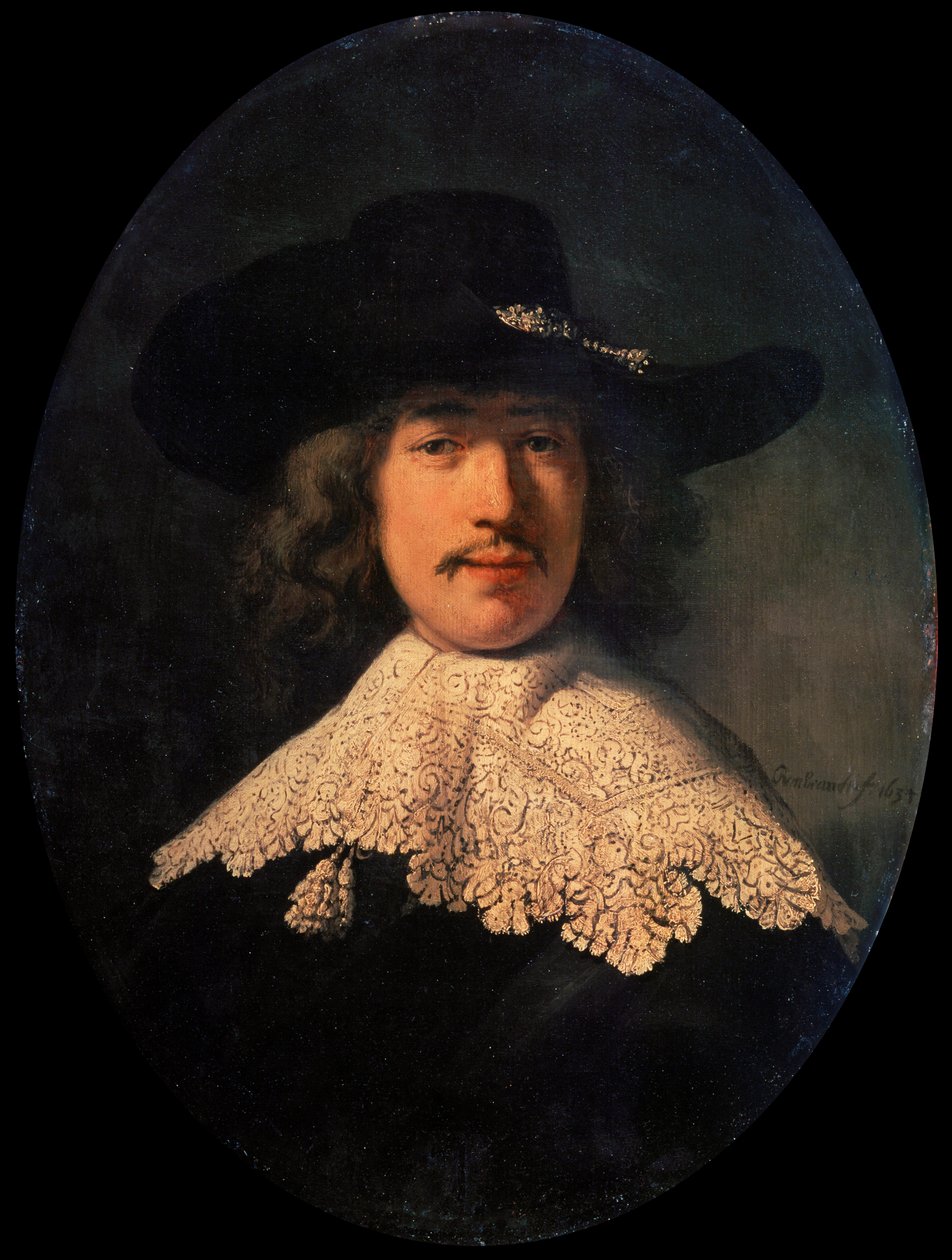 Portrett av en ung mann med blondekrage, 1634. av Rembrandt van Rijn