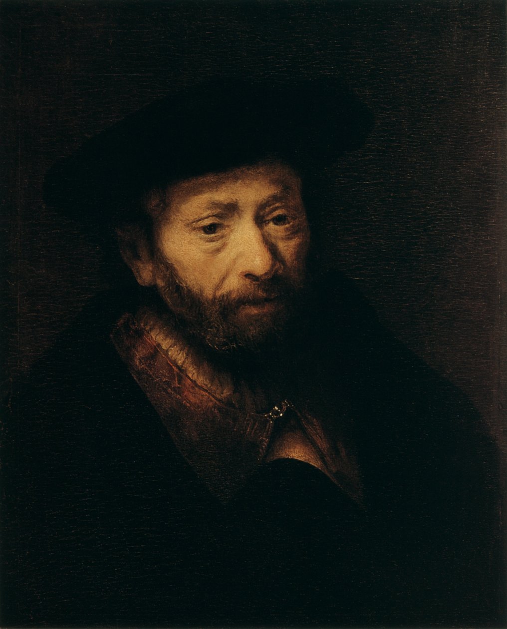 Portrett av en gammel mann, 1600-tallet av Rembrandt van Rijn
