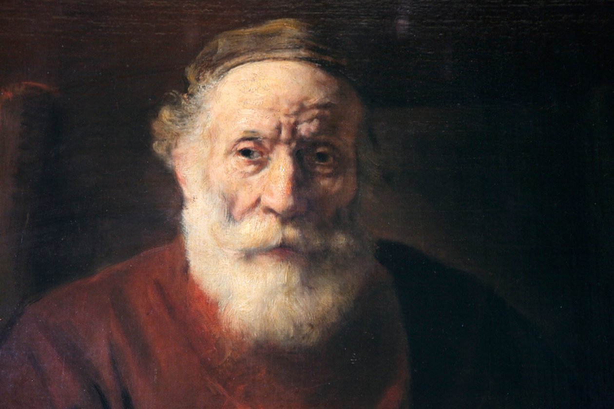 'Portrett av en gammel mann i rødt', 1600-tallet av Rembrandt van Rijn