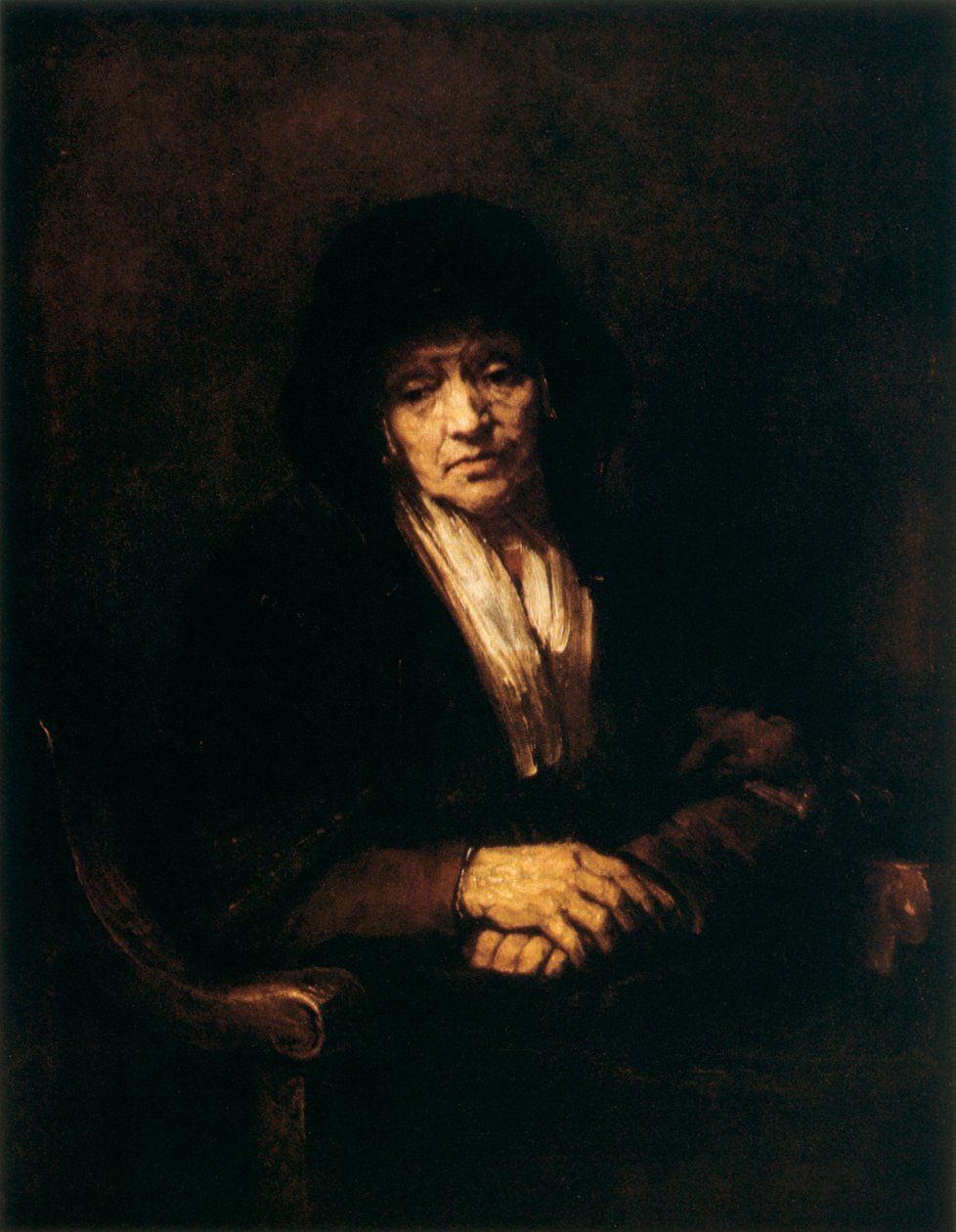 Portrett av en gammel kvinne, 1654 av Rembrandt van Rijn