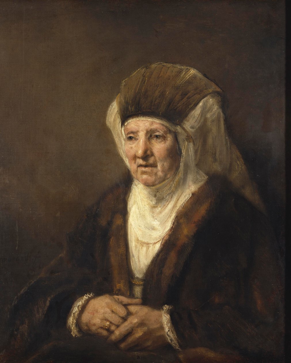 Portrett av en gammel kvinne, 1655 av Rembrandt van Rijn