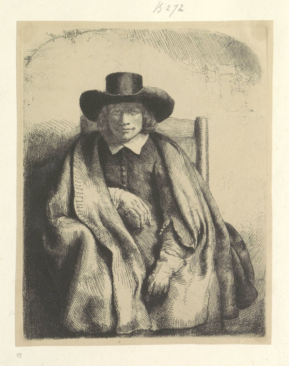 Portret van de prentselger Clement de Jonghe Samling av åttifem originaltrykk (serietittel) av Rembrandt van Rijn