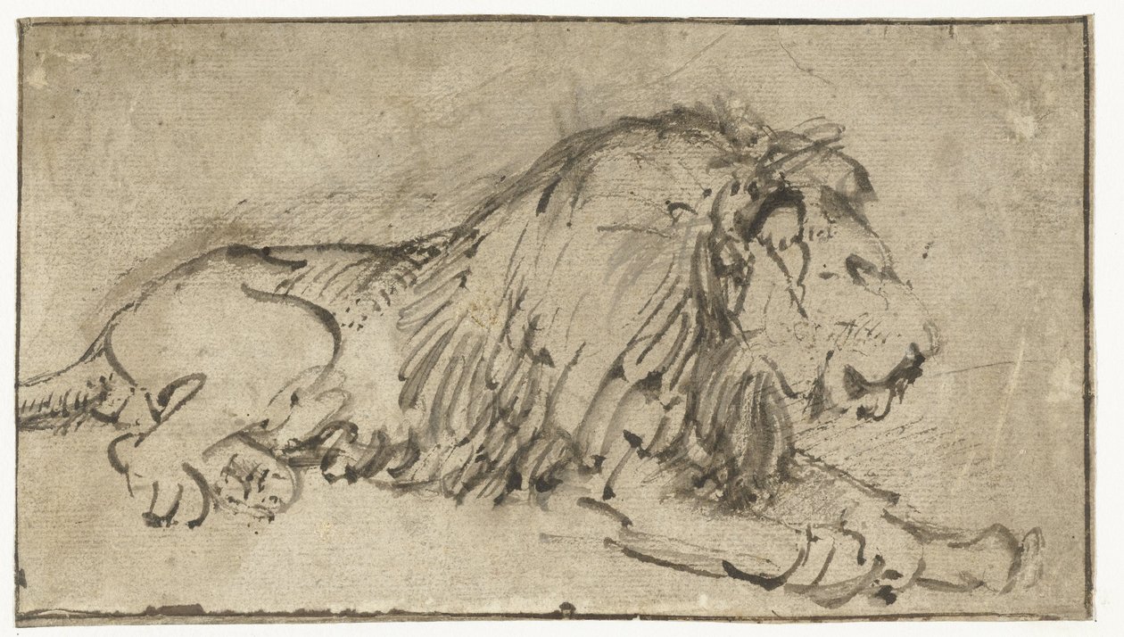 Den liggende løven av Rembrandt van Rijn