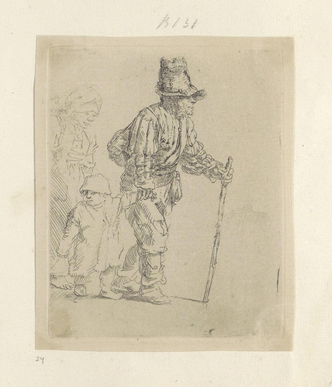 Rondtrekkende boerenfamilie Samling av åttifem originaltrykk (serietittel) av Rembrandt van Rijn