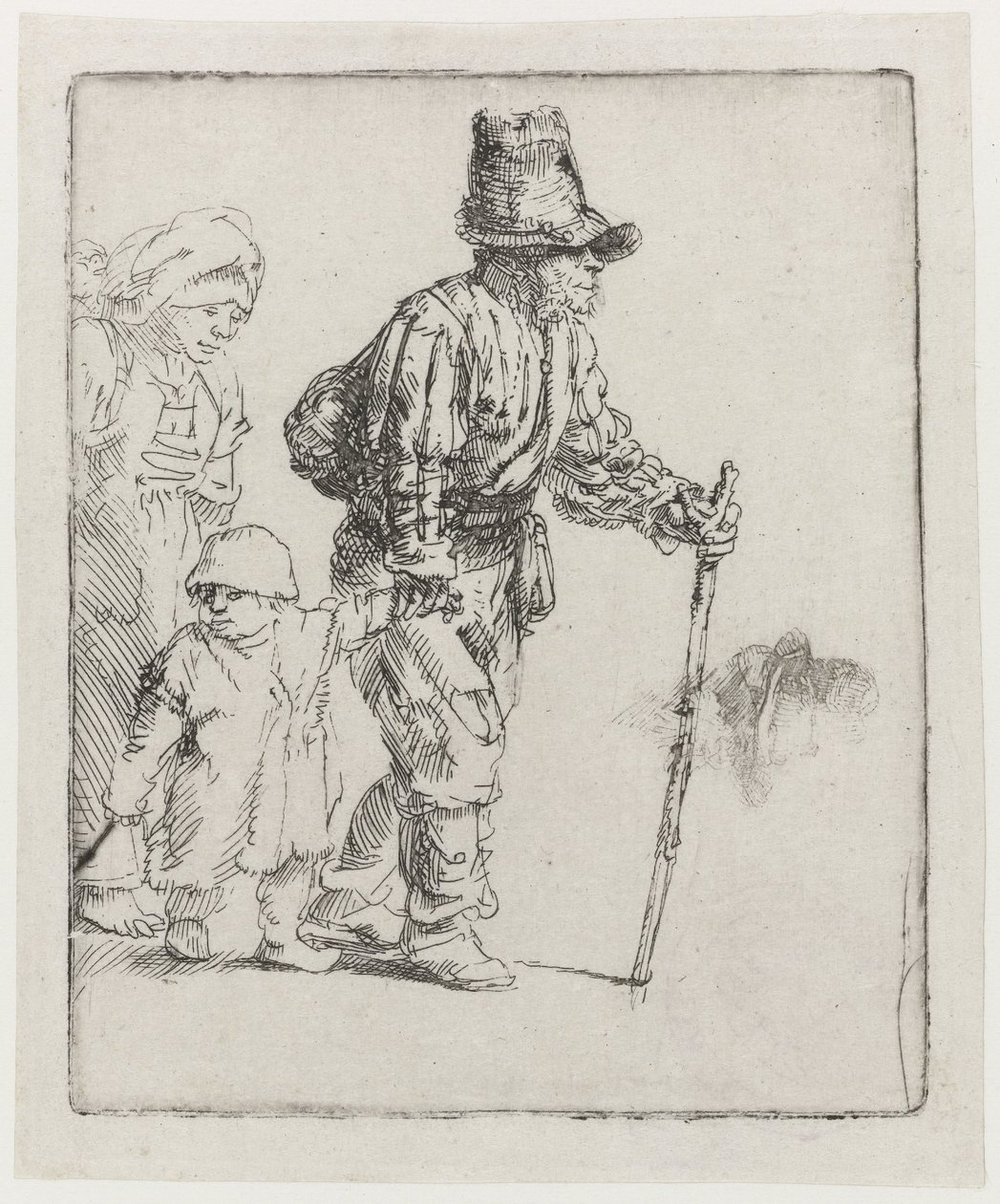 En omreisende bondefamilie av Rembrandt van Rijn