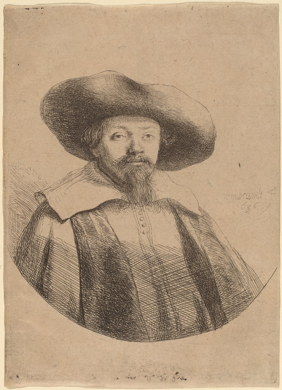Samuel Menasseh ben Israel av Rembrandt van Rijn