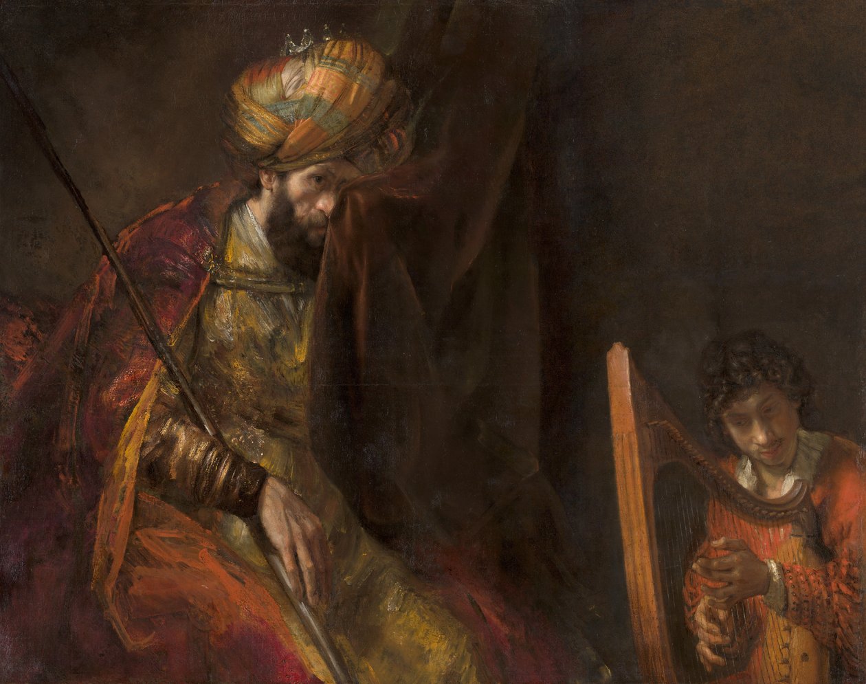 Saul og David, ca 1655-1658. av Rembrandt van Rijn