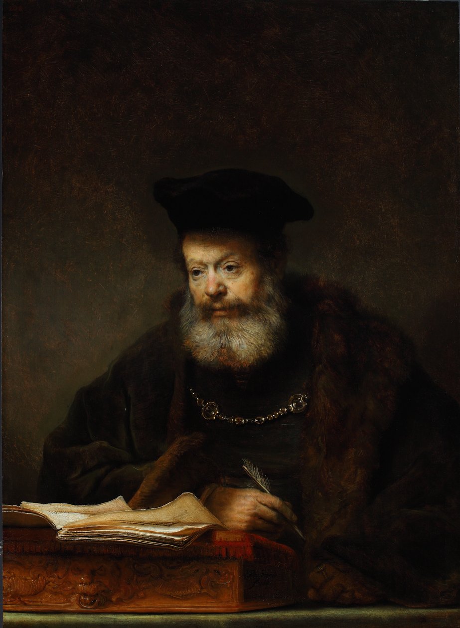Forsker ved sitt skrivebord, 1641 av Rembrandt van Rijn