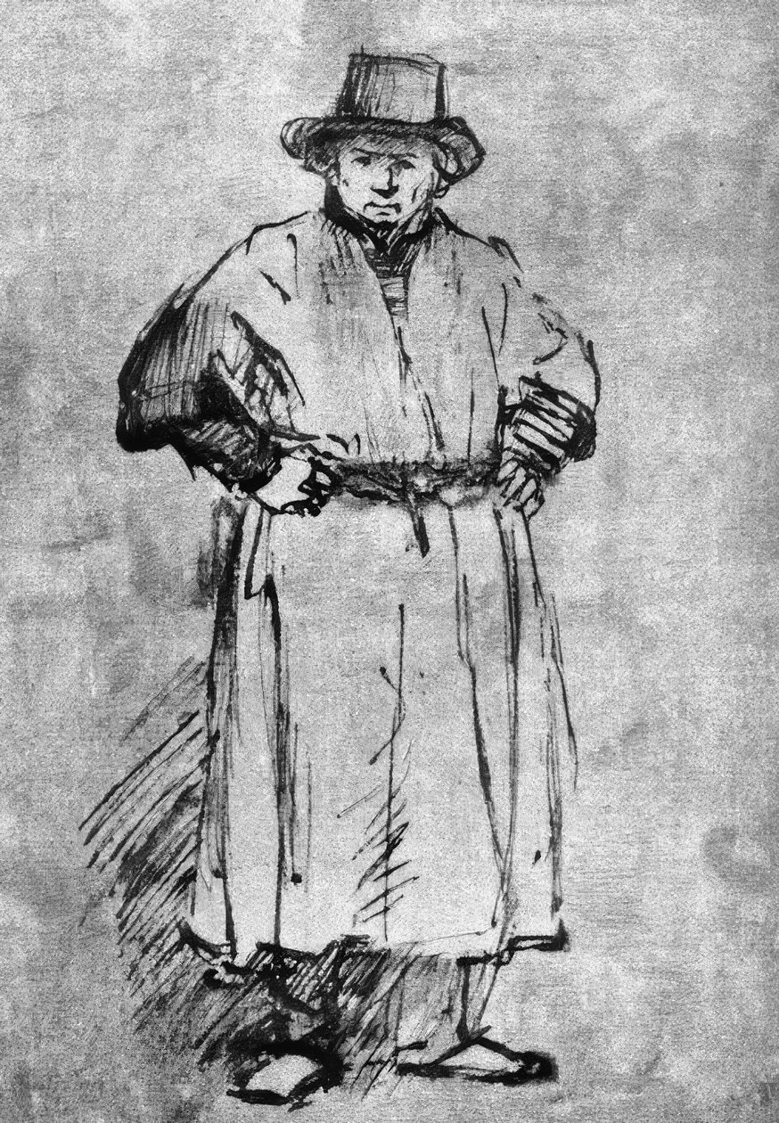 Selvportrett i malerfrakk av Rembrandt van Rijn