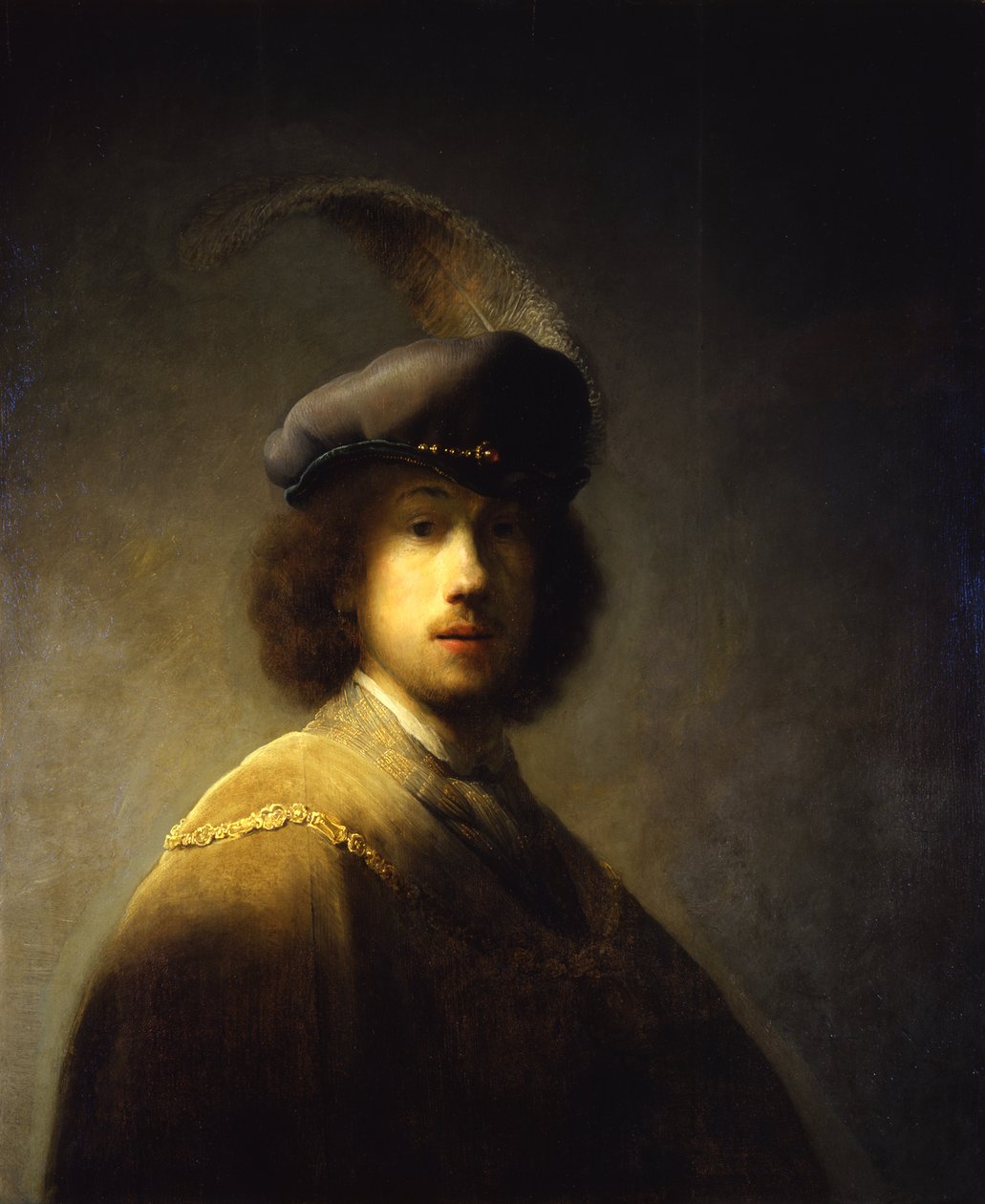 Selvportrett, 23 år gammel, 1629 av Rembrandt van Rijn