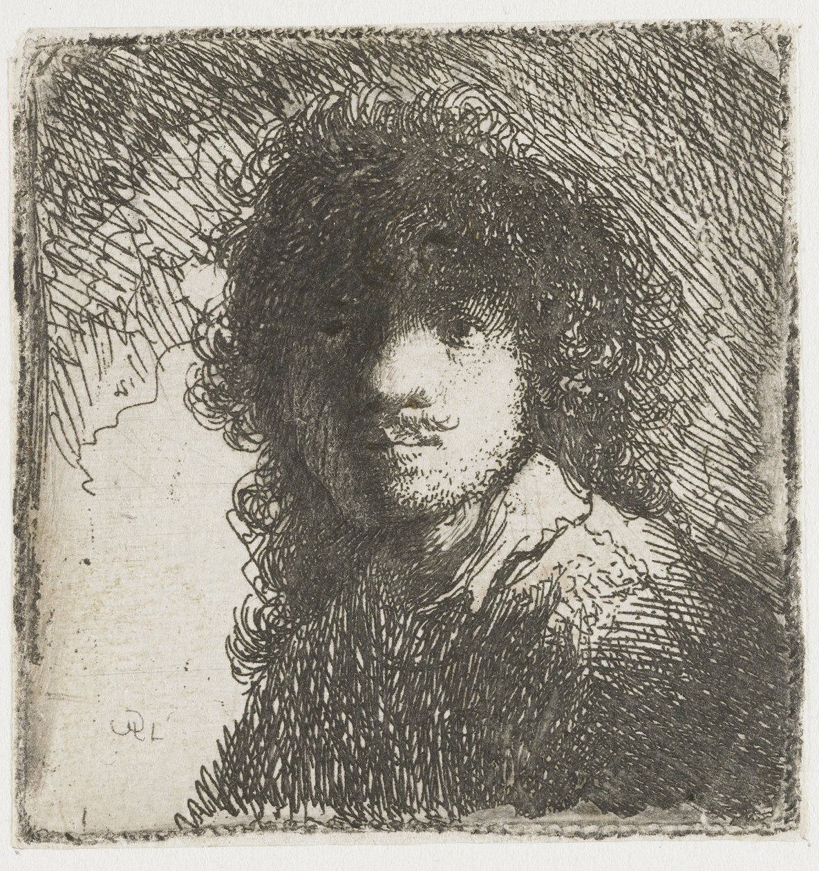Selvportrett, ca 1627. av Rembrandt van Rijn