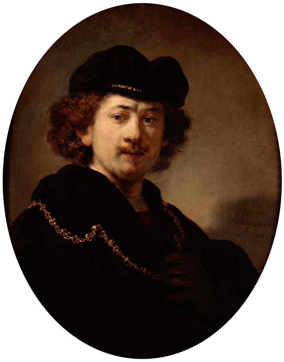 Selvportrett med gullkjede, 1633. av Rembrandt van Rijn