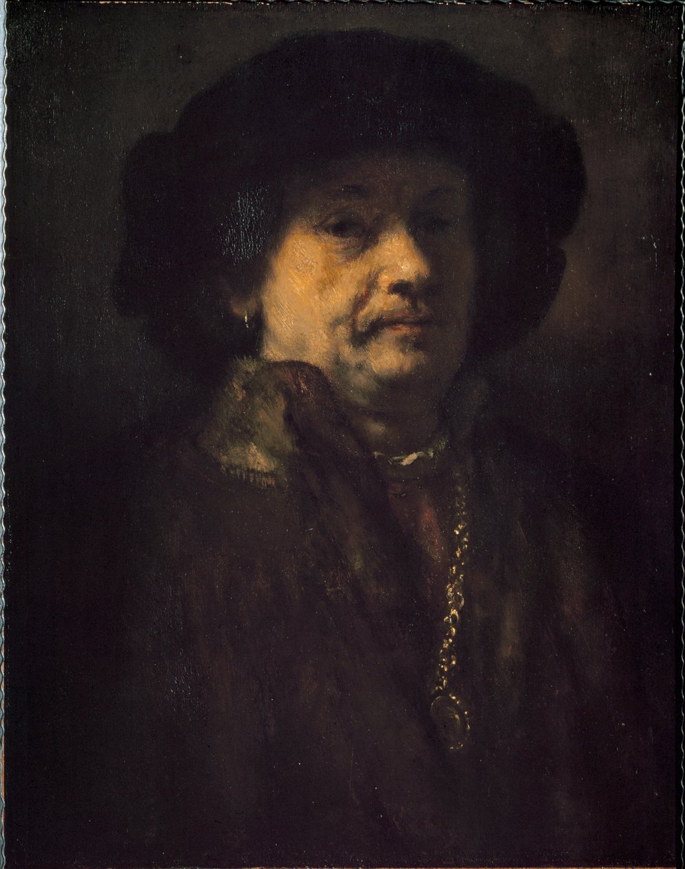 Selvportrett med ørering og gullkjede (maleri av Rembrandt van Rijn