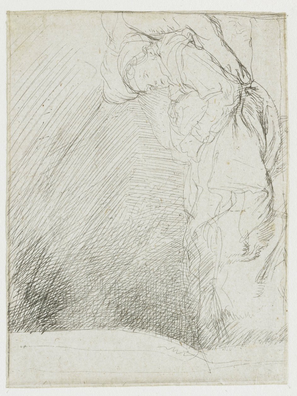 En samling studier, med en kvinne som ligger syk i sengen av Rembrandt van Rijn