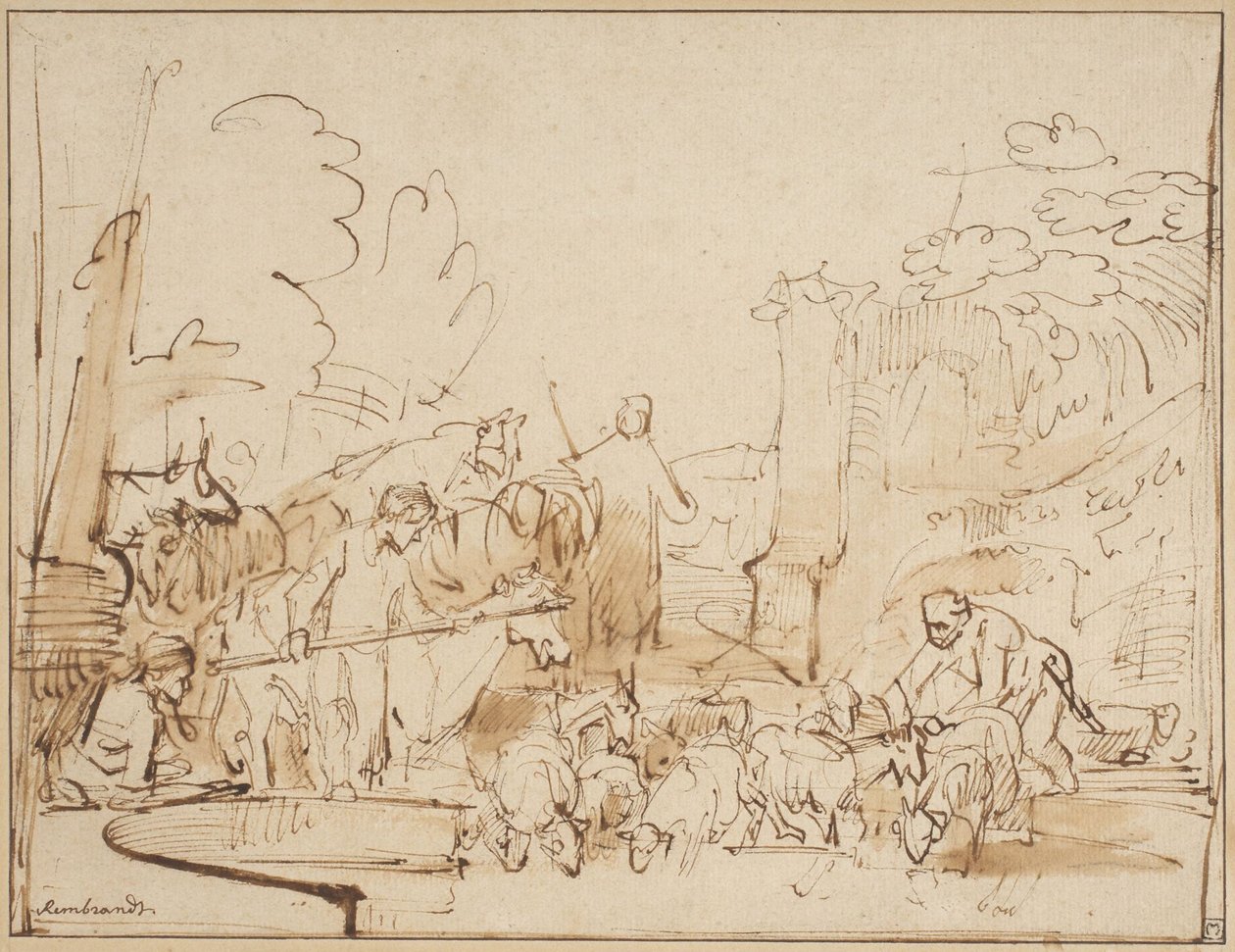 Hyrder og gjeterne av Rembrandt van Rijn