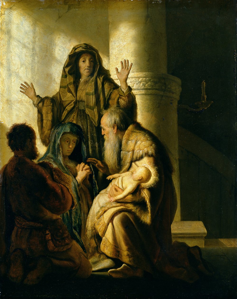 Simeon og Hanna i tempelet, ca. 1627 av Rembrandt van Rijn