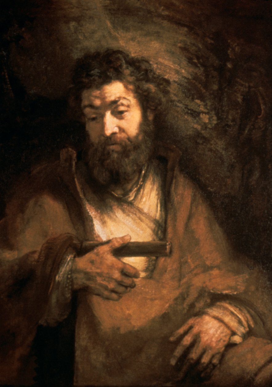 Apostelen Simon, 1600-tallet av Rembrandt van Rijn