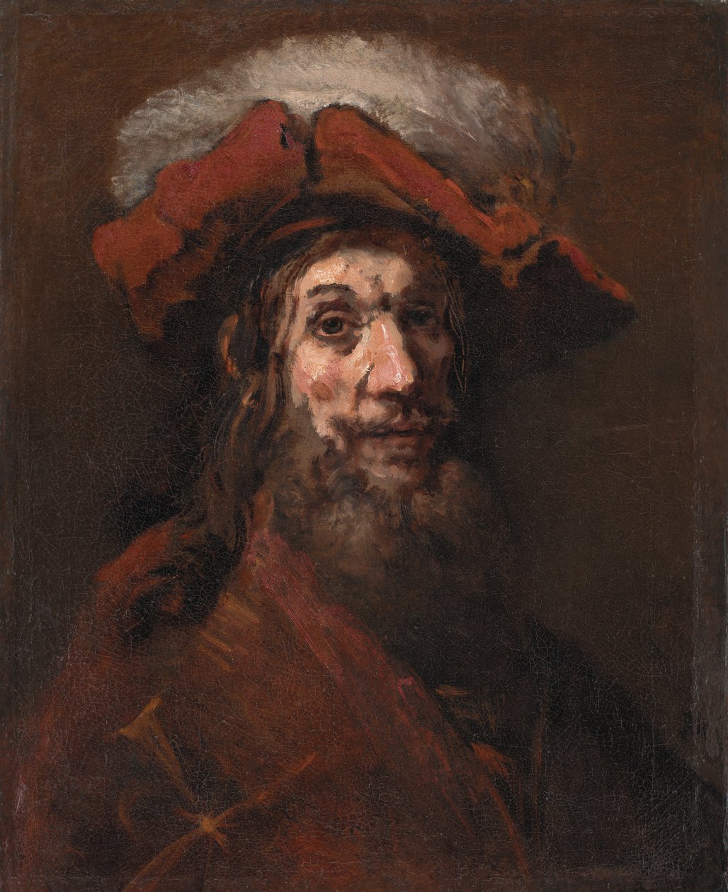 Skisse for Ridderen med Falken, kjent som "Korsfareren" av Rembrandt van Rijn