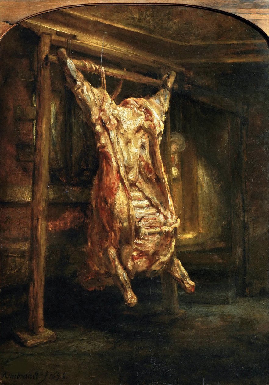 Slaktet okse, 1655. av Rembrandt van Rijn