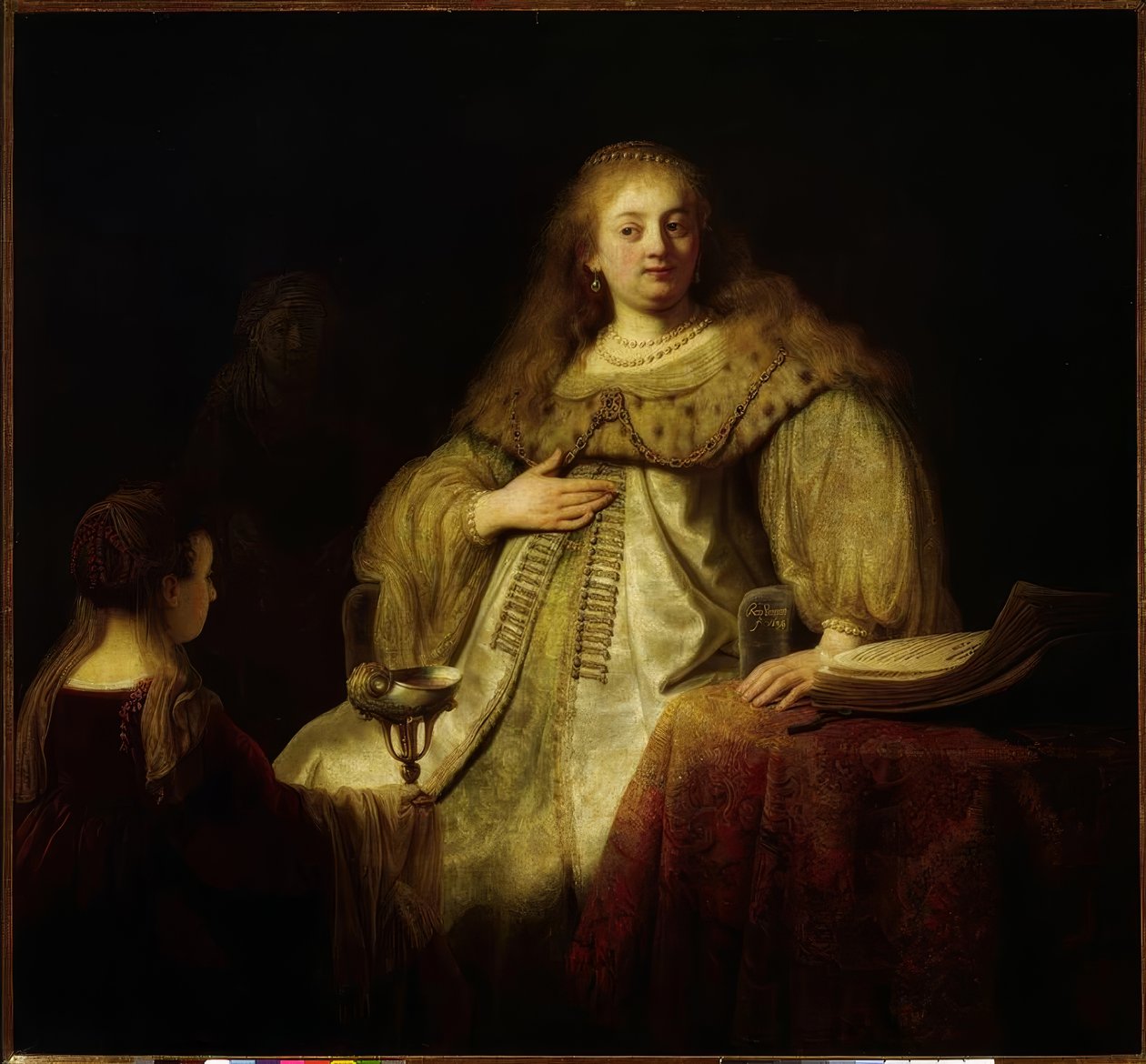 Sophonisbe mottar giftbegeret etter ordre fra mannen sin av Rembrandt van Rijn