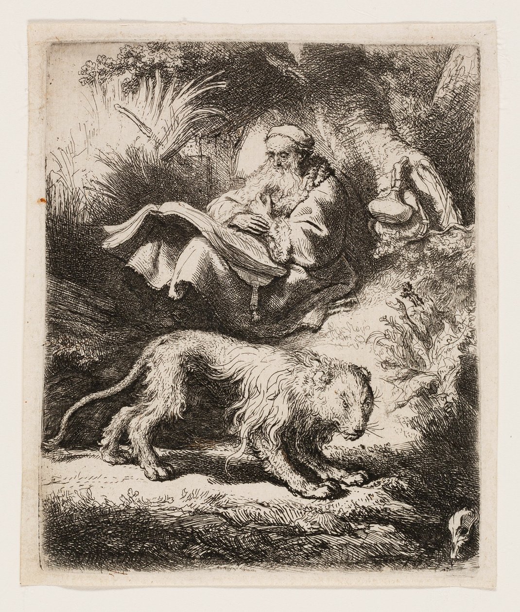 St. Jerome Reading av Rembrandt van Rijn