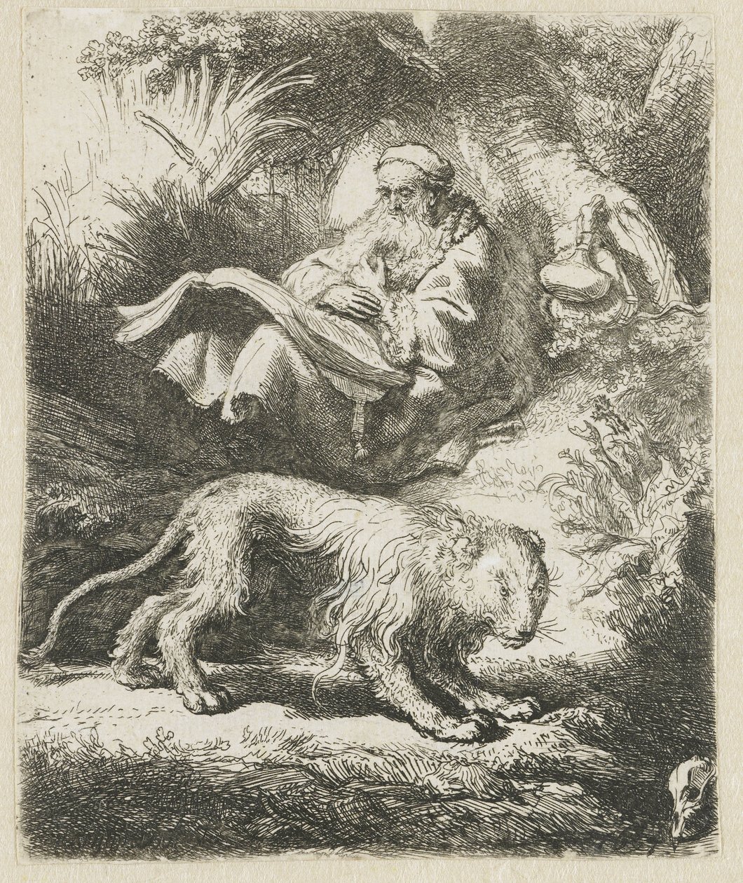 St Jerome leser av Rembrandt van Rijn