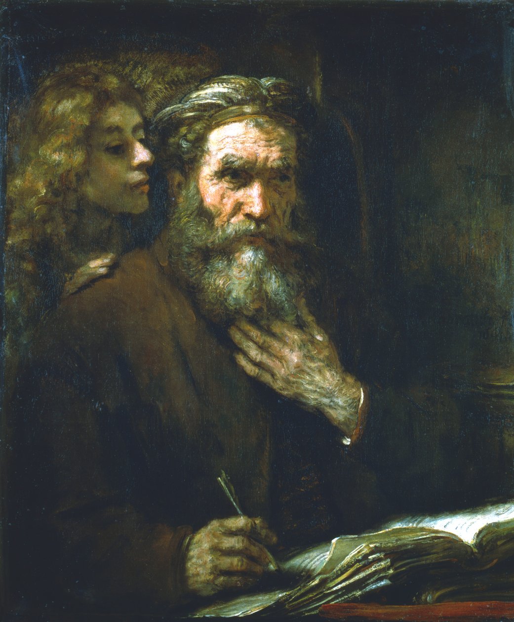 St Matteus evangelisten, 1661 av Rembrandt van Rijn
