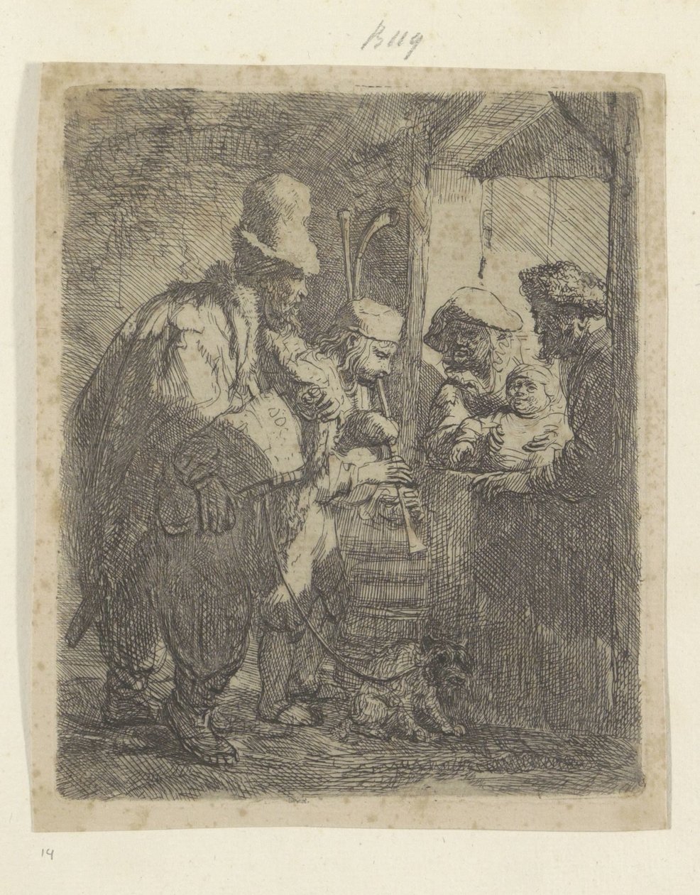 Straatmuzikanten Samling av åttifem originaltrykk (serietittel) av Rembrandt van Rijn