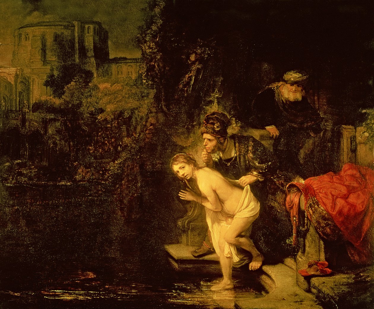 Susanna and the Elders, 1647 (olje på mahognipanel) av Rembrandt van Rijn