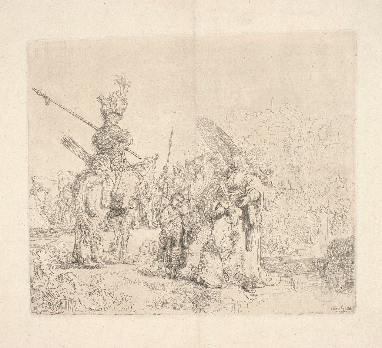 Den hellige Filip, diakon, døper en hoffmann til den etiopiske dronningen Kandake (den såkalte «eunukkens dåp») av Rembrandt van Rijn