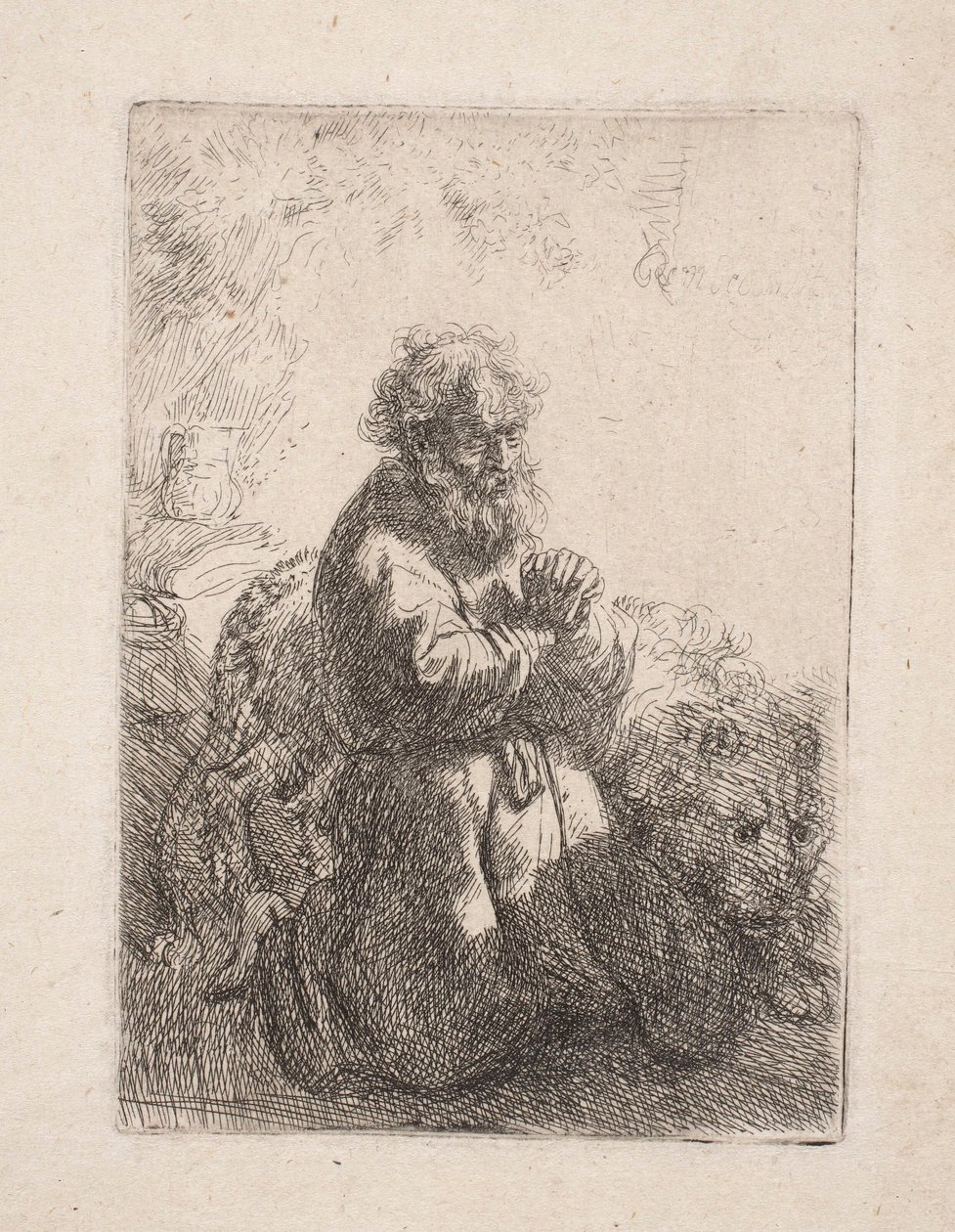 Den hellige Hieronymus i bønn av Rembrandt van Rijn