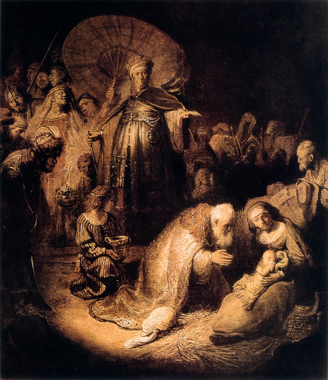 The Adoration of the Magi, 1632 av Rembrandt van Rijn