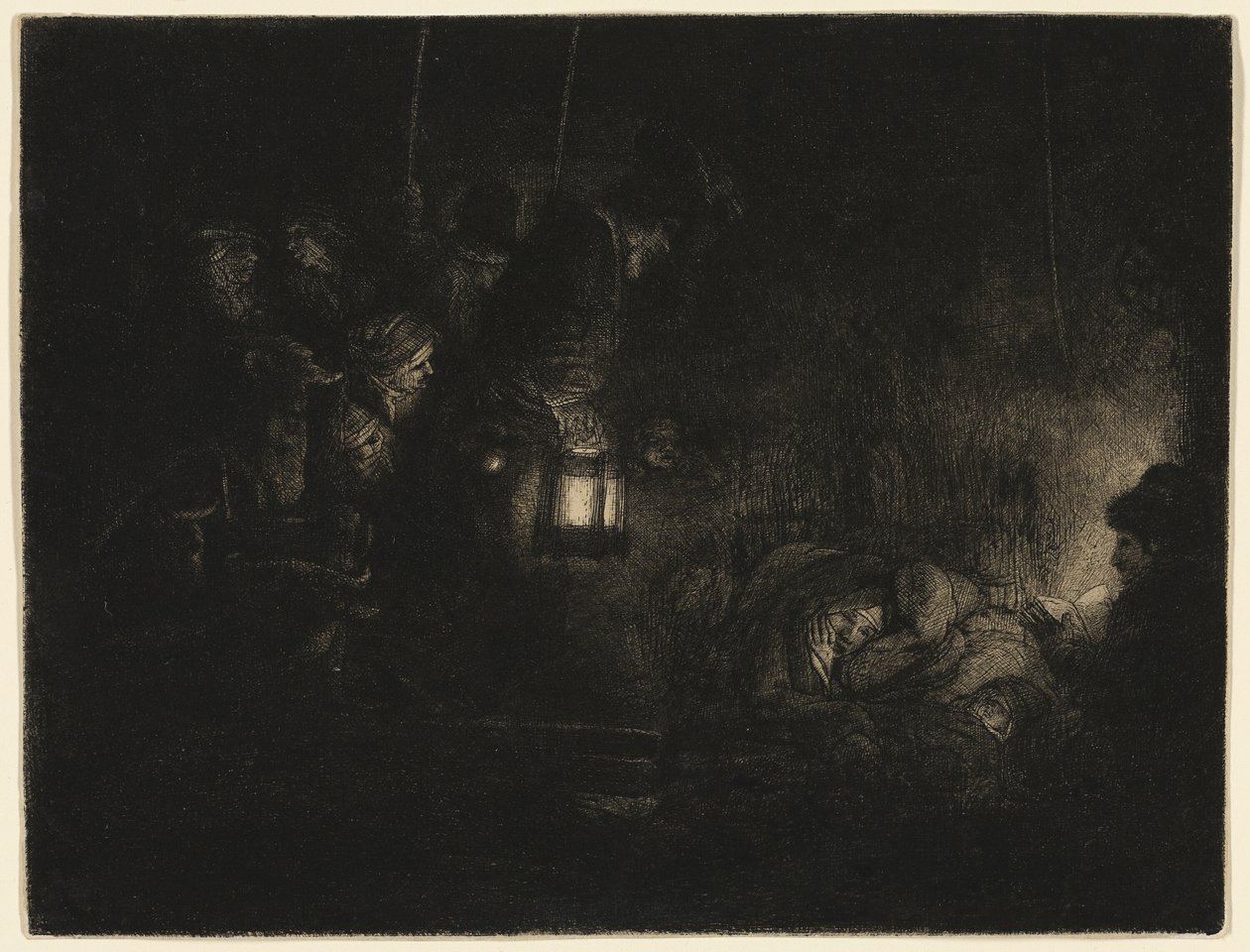 The Adoration of the Shepherds: A Night Piece av Rembrandt van Rijn