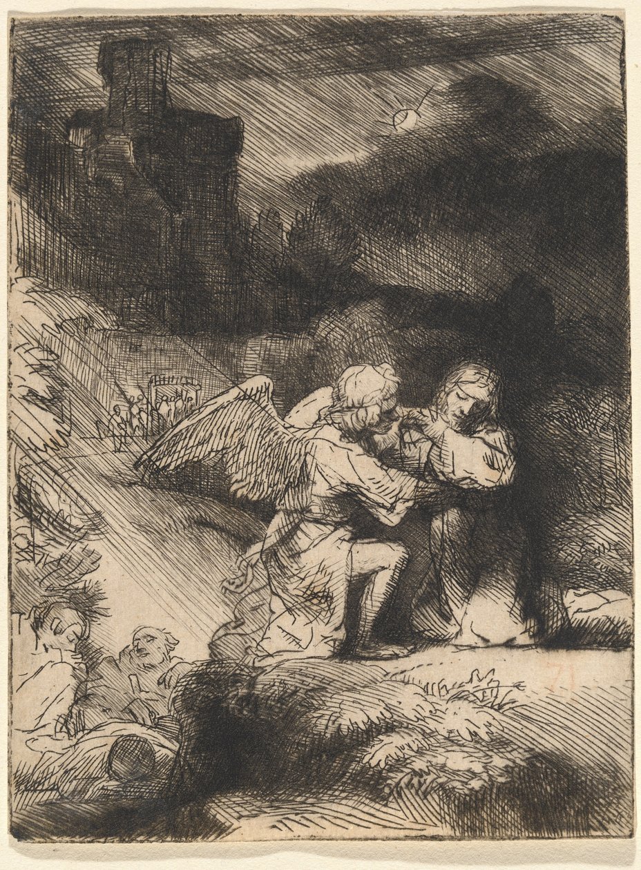 Kvalen i hagen av Rembrandt van Rijn