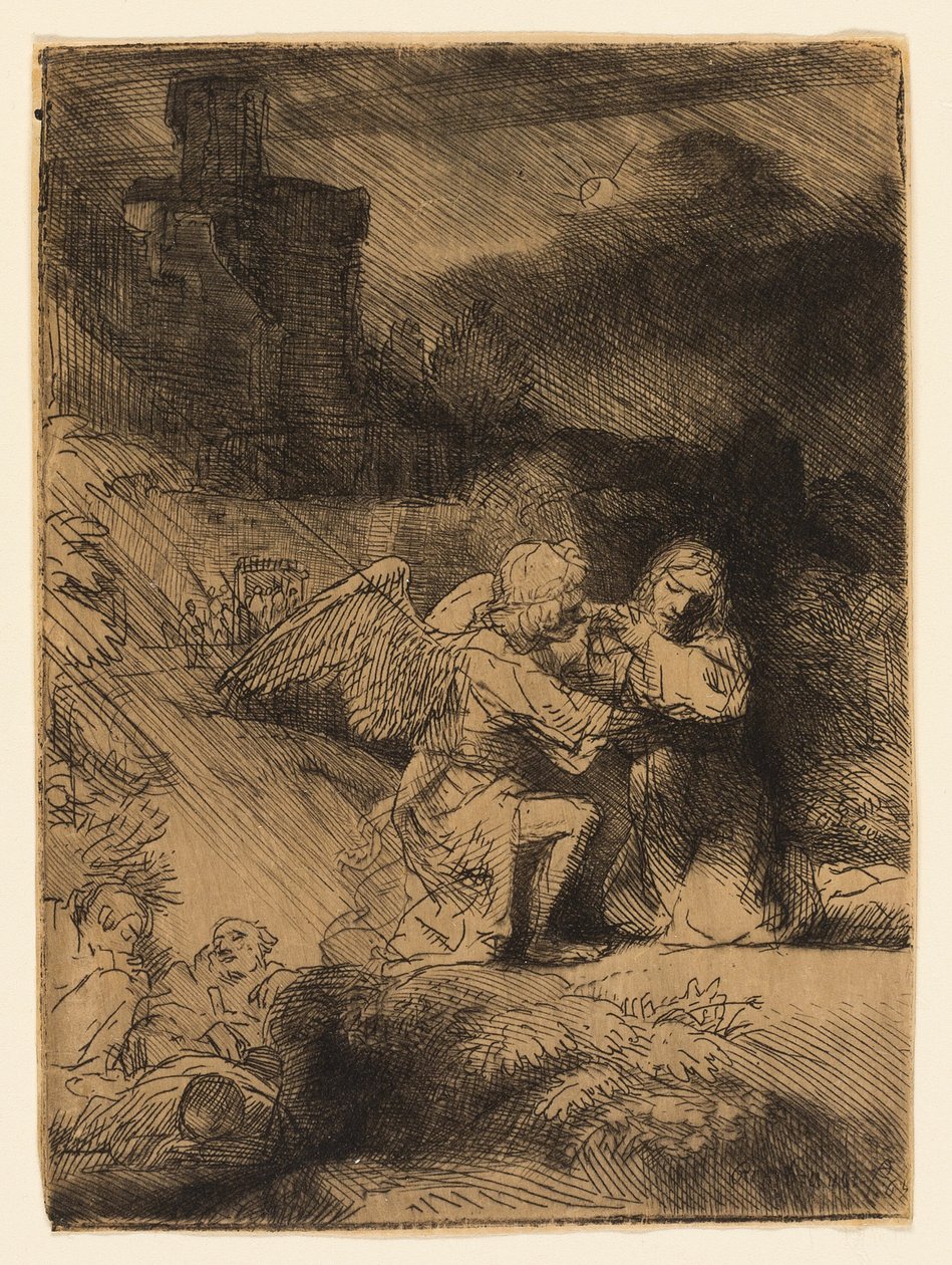 Kvalen i hagen av Rembrandt van Rijn