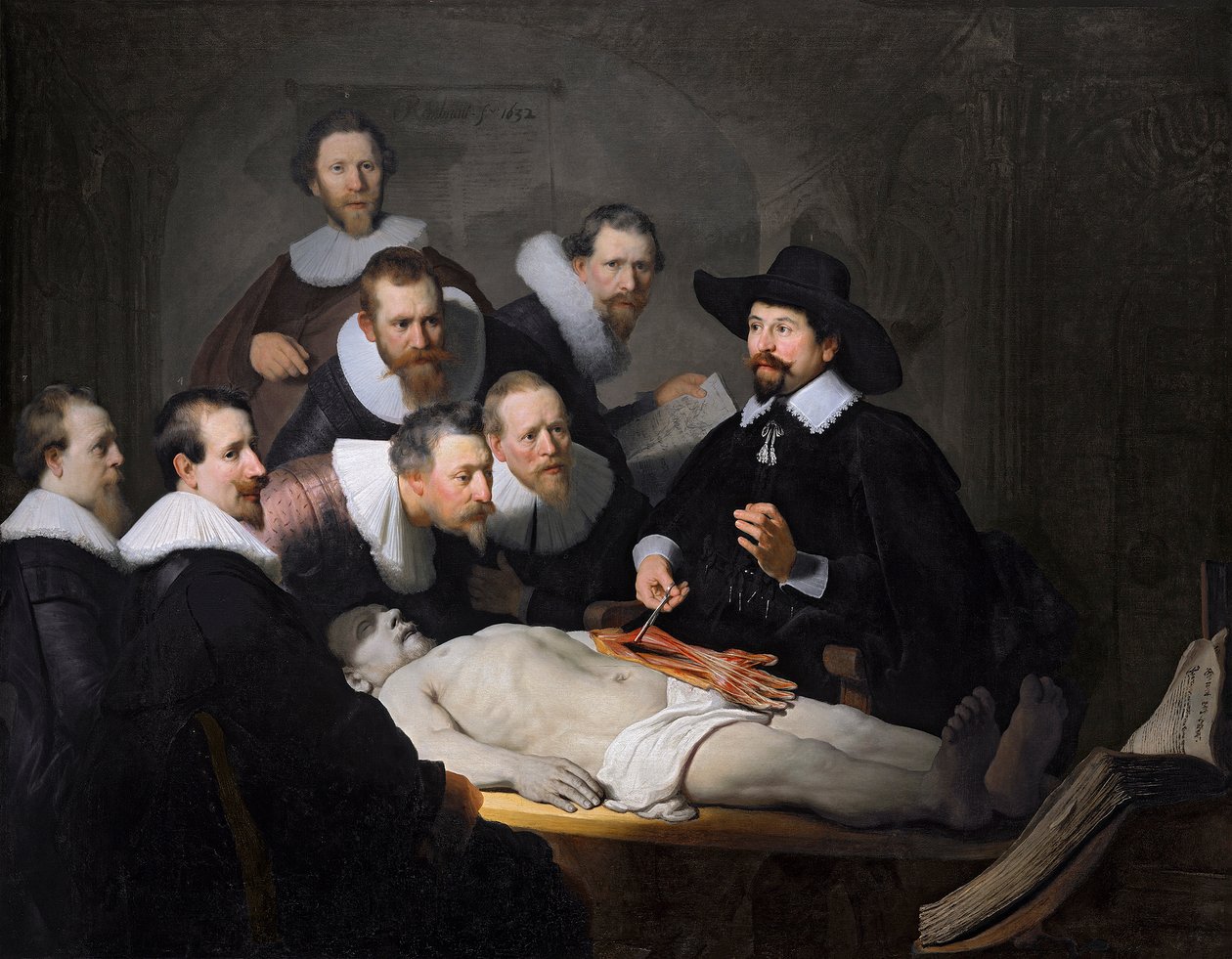 The Anatomy Lesson of Dr. Nicolaes Tulp, 1632 av Rembrandt van Rijn