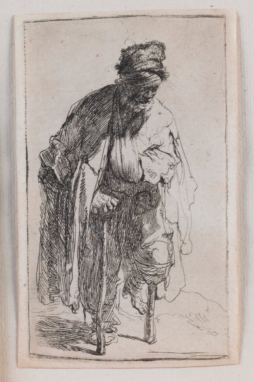 Tiggeren med et treben av Rembrandt van Rijn