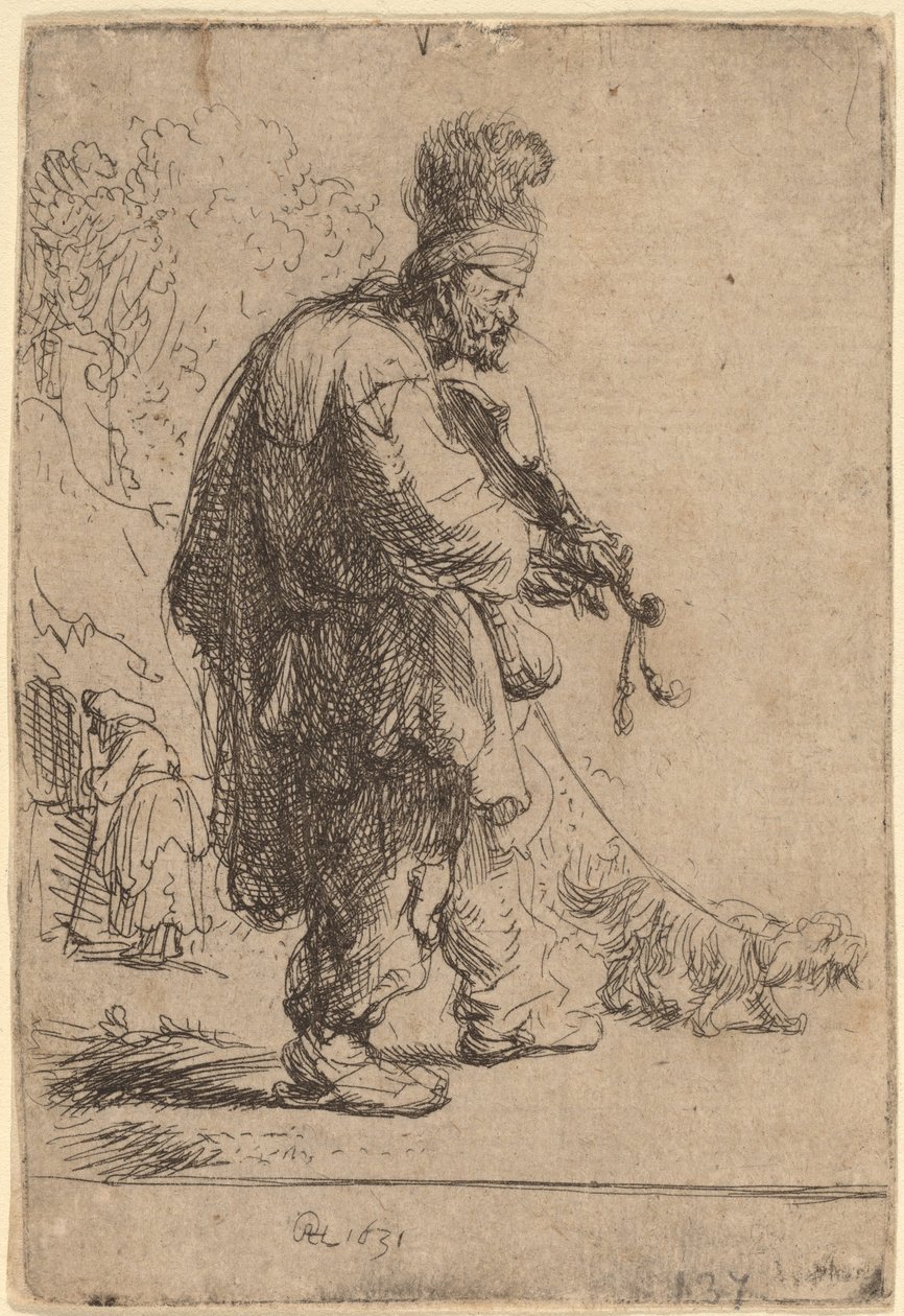 Den blinde spelemannen av Rembrandt van Rijn