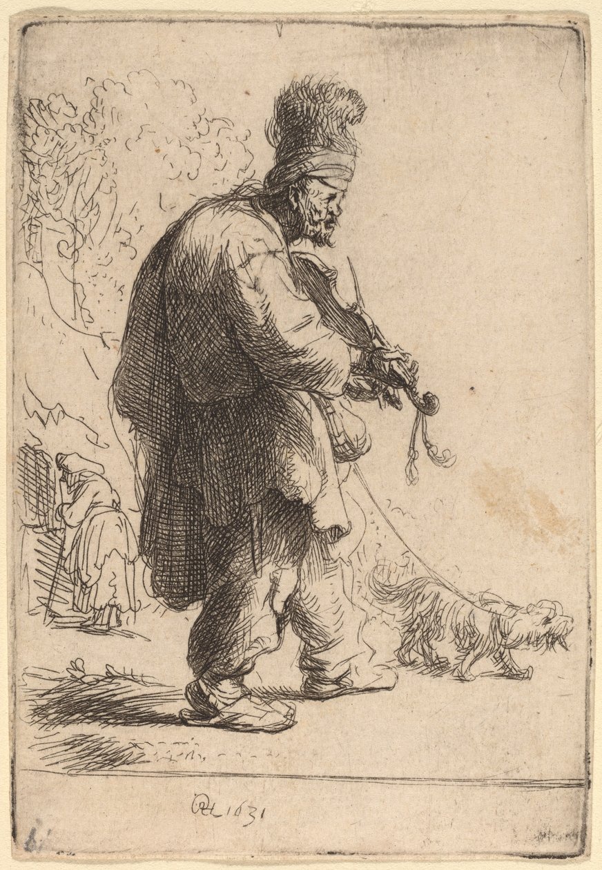 Den blinde spelemannen av Rembrandt van Rijn