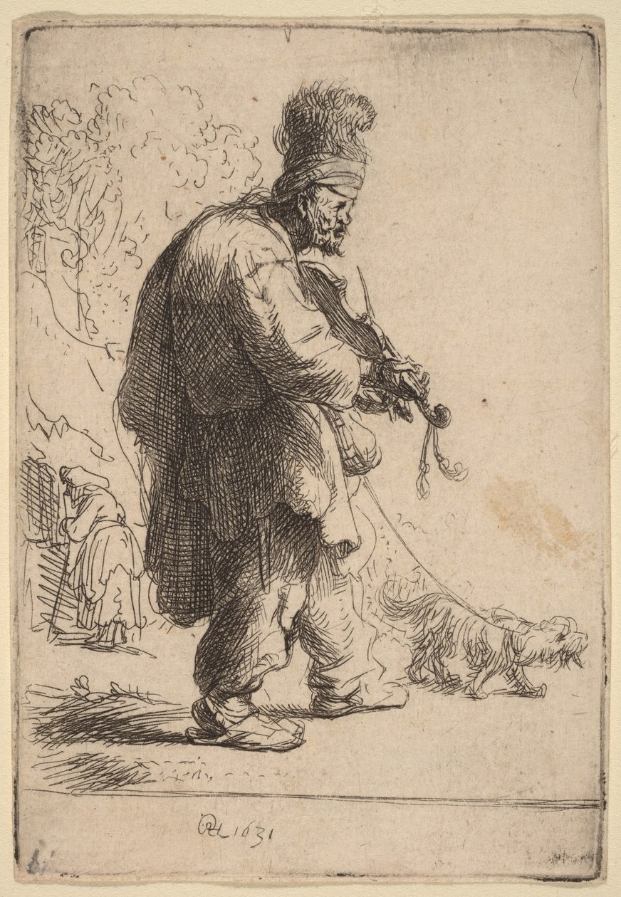 Den blinde fiolinisten av Rembrandt van Rijn