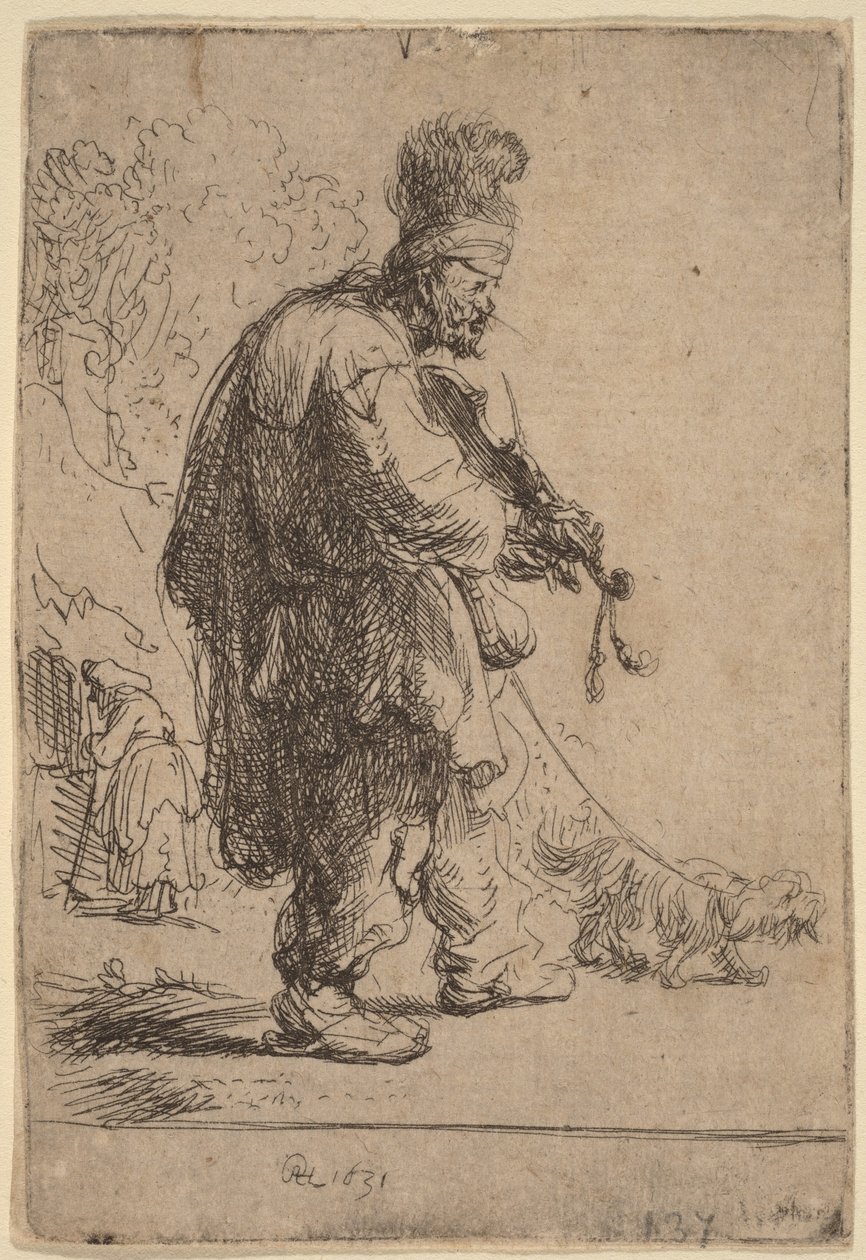 Den blinde fiolinisten av Rembrandt van Rijn
