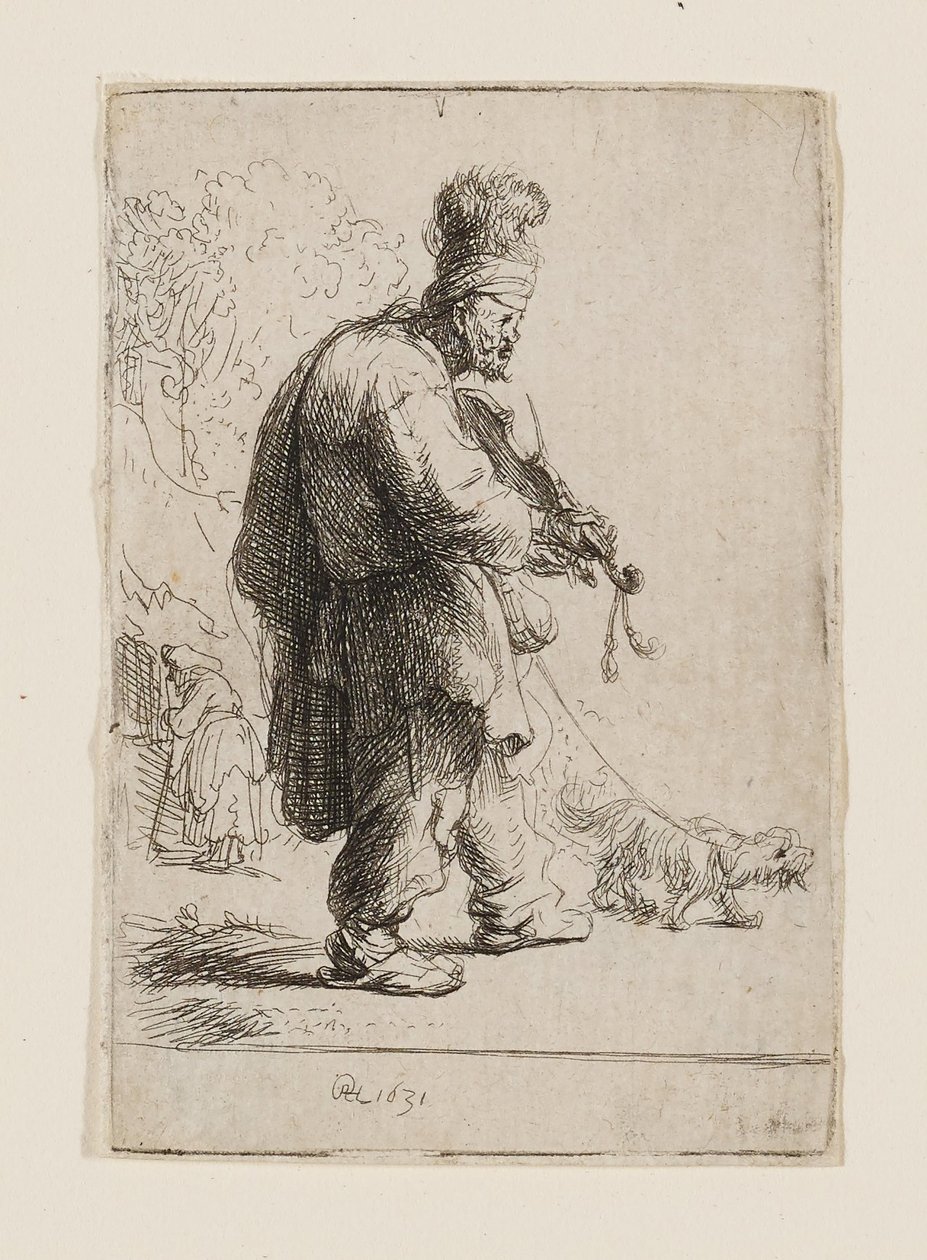 Den blinde fiolinisten av Rembrandt van Rijn
